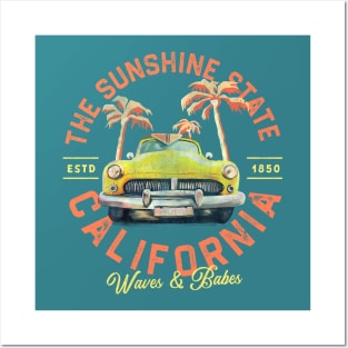 Cool Vintage Summer California Surfing & Travel Art Posters and Art